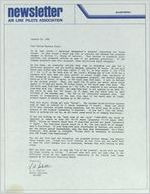 Air Line Pilots Association Newsletter, Eastern, 1986-01-24