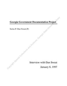 Dan Sweat oral history interview 1997 January 8