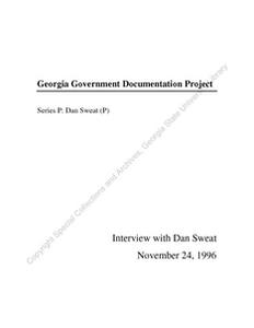 Dan Sweat oral history interview 1996 November 24