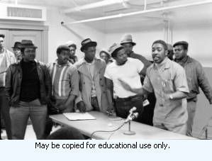 Sanitation workers strike meeting, Atlanta, Georgia, March 20, 1970. This is part of a series labled "Sheraton Emory Garbage Strike."