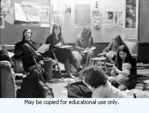Staff of Great Speckled Bird at staff meeting, Atlanta, Georgia, March 1970.