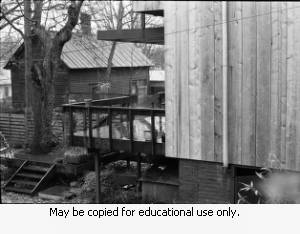 Unidentified cabins, Georgia (?), 1973.