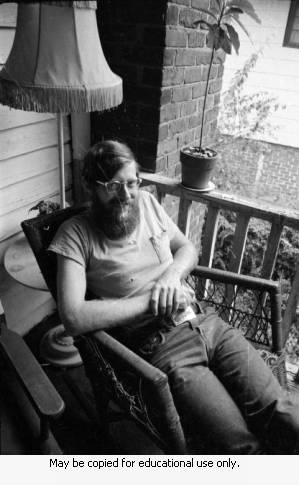 Tom Coffin at home, Atlanta, Georgia, summer 1973.