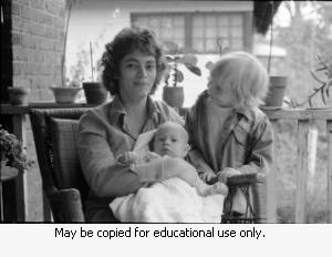 Coffin family at home, 1973.