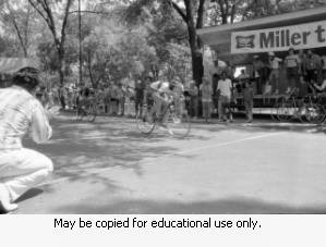 Bicycle race ("Miller Time"), Atlanta, Georgia, summer 1973.