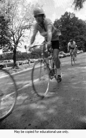 Bicycle race ("Miller Time"), Atlanta, Georgia, summer 1973.