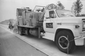 Road crew at work, Macon, Georgia, 1975.