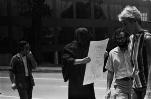"Anti-draft demo" at the Fulton County Selective Service Board offices, Atlanta, Georgia, June, 1971.