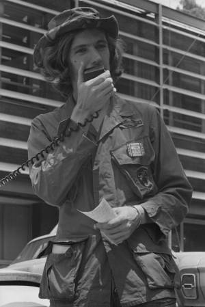 "Anti-draft demo" at the Fulton County Selective Service Board offices, Atlanta, Georgia, June, 1971.
