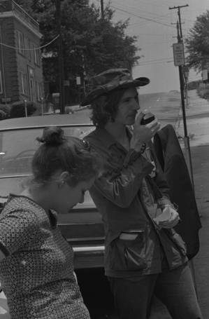 "Anti-draft demo" at the Fulton County Selective Service Board offices, Atlanta, Georgia, June, 1971.