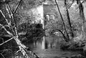 Building on the river, Georgia, 1974.
