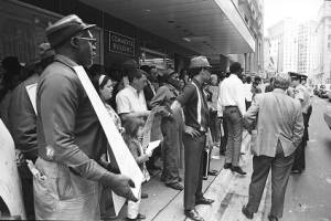 Picket in support of striking city employees, Atlanta, Georgia, 1970.