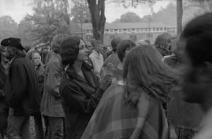 Attendees at a free concert sponsored by the "Great Speckled Bird" alternative newspaper at Piedmont Park, Atlanta, Georgia, September 25, 1969.