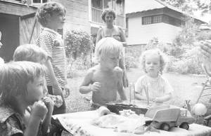 Coffin Family birthday party, Atlanta, Georgia, 1975.