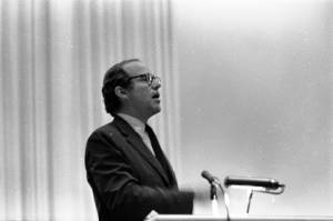 William Sloane Coffin delivers speech at Glenn Memorial United Methodist Church, 1969