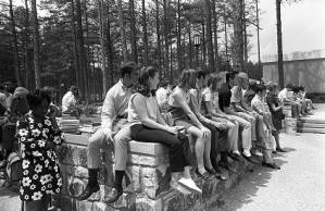 Student demonstration at Clayton Junior College, 1970