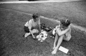 Socialist Workers Party candidate for Georgia Governor Linda Jenness and Stephanie Coffin, 1970