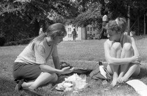 Socialist Workers Party candidate for Georgia Governor Linda Jenness and Stephanie Coffin, 1970