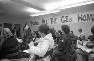 New Mobilization Committee to End the War in Vietnam members hold an anti-war conference at Emory University, January 1970