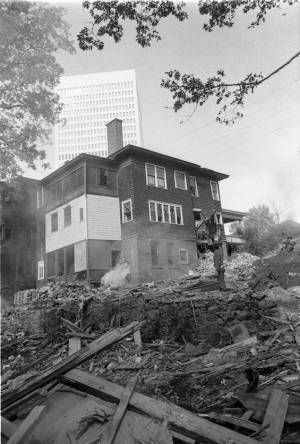 Demolition of the Bird House on 14th street, 1969