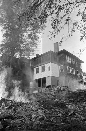 Demolition of the Bird House on 14th street, 1969