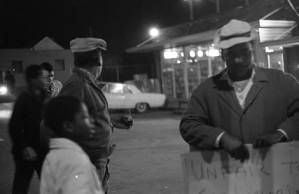 Protesters outside Azar's Package Store, Atlanta, Georgia, January, 1970.