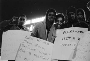Protesters against Azar's Package Store, Atlanta, Georgia, January, 1970.