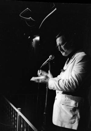 Country artist and songwriter John D. Loudermilk performing, 1969