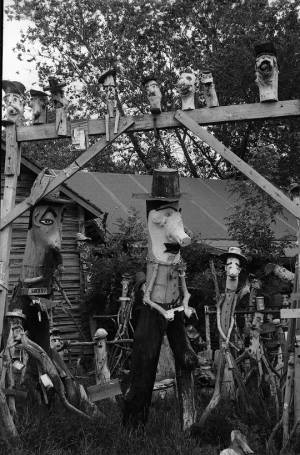 Primitive wooden folk art, 1969