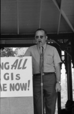 Speaker at a Nagasaki Day Rally, 1968