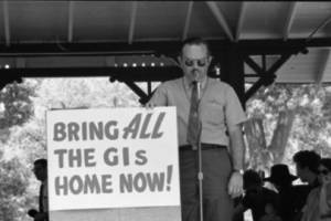 Speaker at a Nagasaki Day Rally, 1968