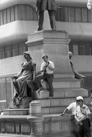 Statue of Henry Grady on Marietta Street, 1969
