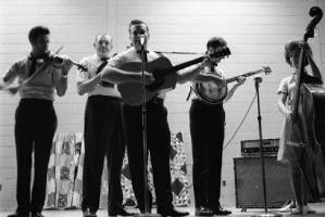 The Roanokes performing at a country music benefit concert at the Grant Park Elementary School, 1969