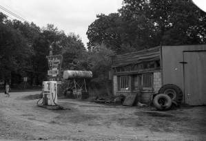 Abandoned gas station, 1969