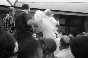 Wedding ceremony in front of Atlantis Rising, 1969