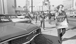 Pro Black Panther protest outside Atlanta's Police Headquarters, 1969