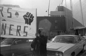 Pro Black Panther protest outside Atlanta's Police Headquarters, 1969