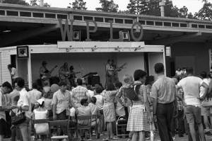 WPLO Radio Caravan Truck mobile concert stage at the Watermelon Day at the Atlanta Farmers' Market, 1969