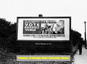 Billboard, FDR reelection (Ben Shahn illustration), 1944