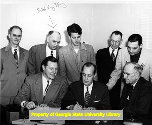 Frank "Pug" King at document signing