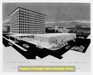 Atlanta Central Trades and Labor Council new office and meeting hall rendering
