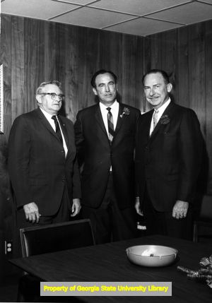 Opening of RCIA Local 1063's new office, E. L. Abercrombie, W. N. Jenkins, and James A. Suffridge
