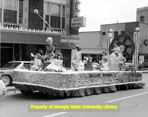 Upholsterers' Union 336 float, Labor Day parade, Asheville, North Carolina, 1966