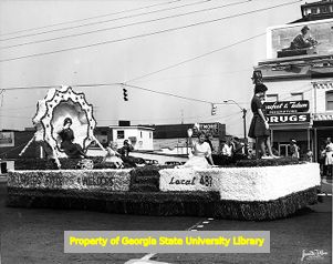 Plumbers' float, Labor Day parade, Asheville, N.C., 1968