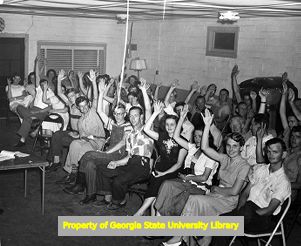 UTWA Local 208 meeting, 1951