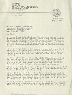 International Chemical Workers Union and Sanderson Farms [Poultry] Strike, Mississippi, 1980