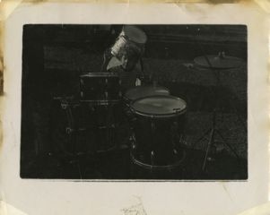 Boy with a drum set
