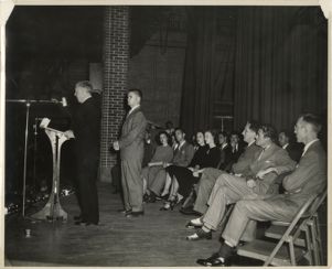 Vice President Henry A. Wallace speaks to crowd