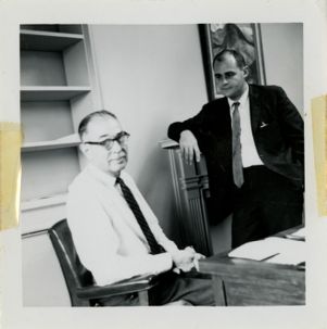 Two men in an office