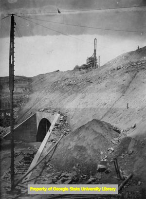 Railroad tunnel construction, C. J. French collection